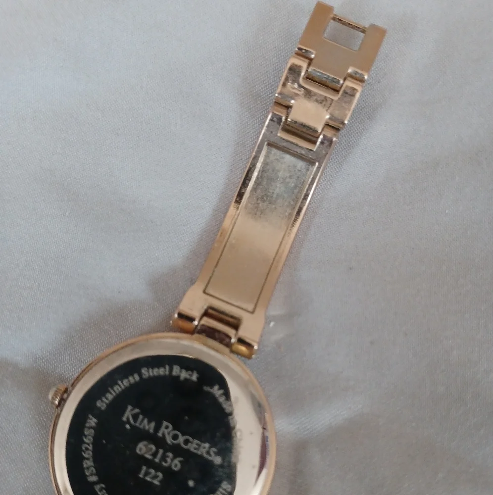 Kim Rogers black and gold bracelet watch timepiece love screw model 62136 - Picture 6 of 7